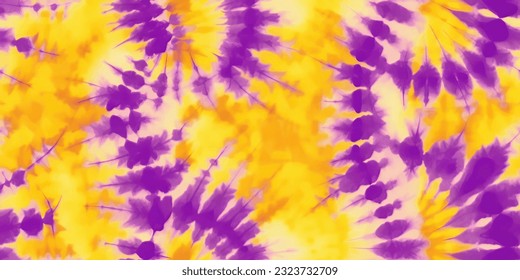 Yellow and Violet  Fabric Tie Dye Pattern Ink , colorful tie dye pattern abstract background.
Tie Dye two Tone Clouds . Shibori, tie dye, abstract batik brush seamless and repeat pattern design. - Vector στοκ