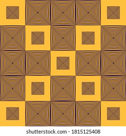 Yellow and Violet Geometric illusory seamless pattern. EPS10