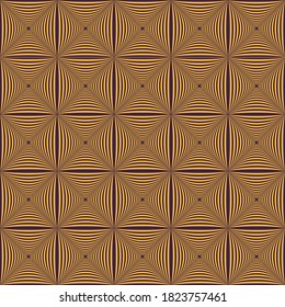 Gelb und Violet Geometrisches illusorisches Muster nahtlos. EPS10
