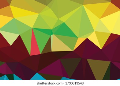 Fondo vectorial poligonal vívido amarillo.  ilustración vectorial geométrica. plantilla de diseño creativo