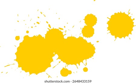 Amarillo Warerecolor Pincel Gota Splash Splash Artistic Grunge elemento gráfico