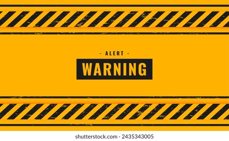 fondo de alerta de advertencia amarillo con vector de diseño de banda negra