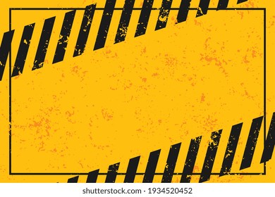 yellow warning background with black stripes