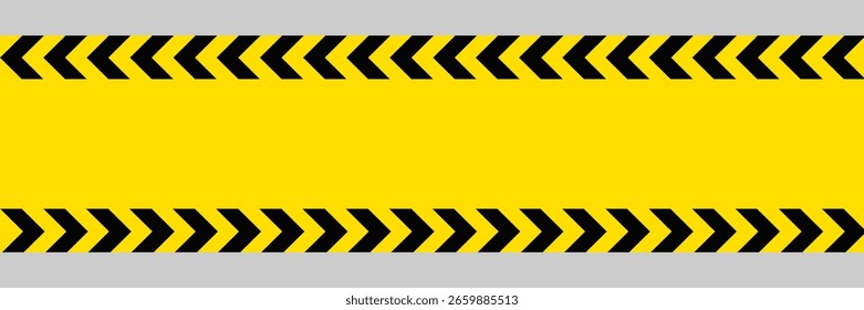 Anuncio de advertencia amarillo con rayas diagonales negras: fondo de precaución. Vector Eps 10