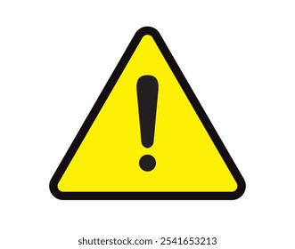 Señal de peligro de advertencia amarilla. Icono de Vector simple. Ilustración vectorial