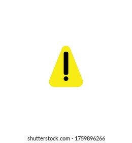 Aviso amarillo Icono de atención peligrosa, símbolo de peligro, signo plano relleno, pictograma sólido, aislado en blanco. Símbolo del triángulo de la marca de exclamación, logotipo. Llamando la atención. Primer signo de seguridad.