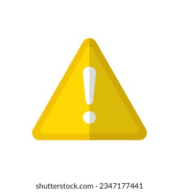 Ilustración de vectores aislados con signo de advertencia amarillo símbolo de triángulo