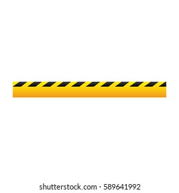 Yellow Warning Ribbon Icon Vector Illustraction Stock Vector (Royalty ...