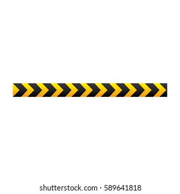 yellow warning ribbon signal, vector illustraction design image