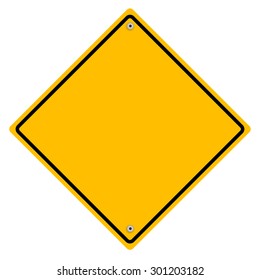 Yellow, warning sign.