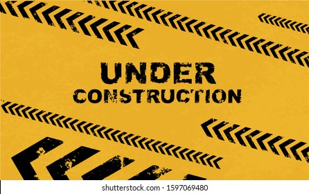 yellow warning sign. Yellow and black background.