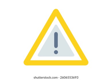 Yellow Warning Sign with Exclamation Mark
