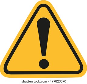 Yellow Warning Sign Exclamation Mark Stock Vector (royalty Free 