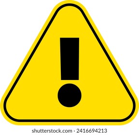 yellow warning sign icon graphic illustration 