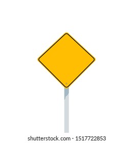 Tall Blank Isolated Caution Sign On Stock Photo 100302503 | Shutterstock