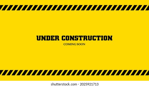 signo de advertencia amarillo. En construcción.