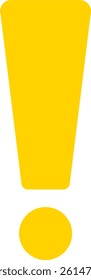 Yellow Warning Sign Vector Illustration
