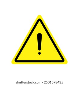 Yellow warning signs, Warning sign vectors, warning sign illustrations. Warning sign triangle. Vector illustration