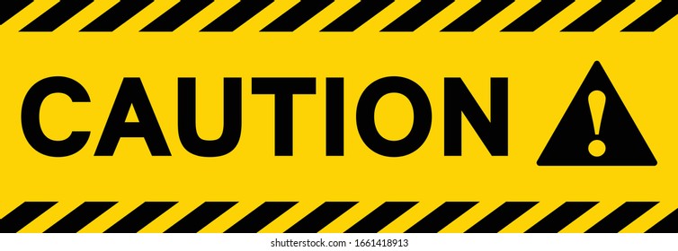 Yellow Warning Tape. Vector illustration.