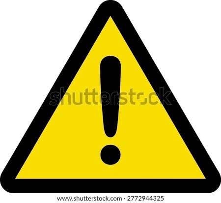 Yellow warning triangle sign Vector