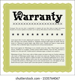 Yellow Warranty Certificate template. Customizable, Easy to edit and change colors. Printer friendly. Superior design. 