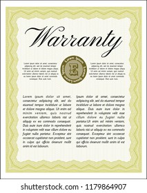Yellow Warranty. Customizable, Easy to edit and change colors. Printer friendly. Perfect design. 