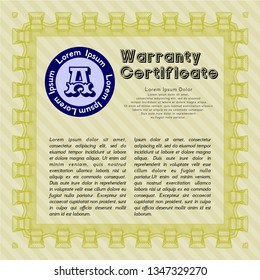 Yellow Warranty. Easy to print. Excellent design. Customizable, Easy to edit and change colors. 