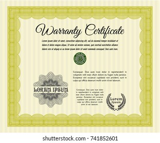 Yellow Warranty template. Customizable, Easy to edit and change colors. With background. Elegant design. Yellow Warranty template. Customizable, Easy to edit and change colors. With background. Elegant design.