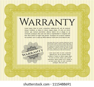 Yellow Warranty template. With linear background. Customizable, Easy to edit and change colors. Sophisticated design. 