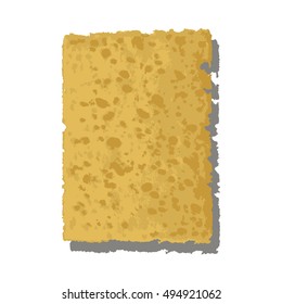 Yellow washing sponge. Vector illustration