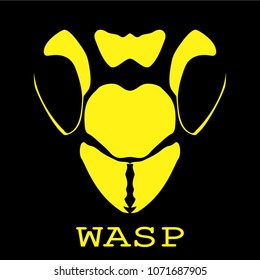 yellow wasp head logo
