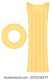 Yellow water bed and ring. vector illustration