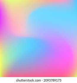Yellow Water Color Liquid Green Gradient Background. Curve Wavy Light Blue Fluid Background. Multicolor Happy Dynamic Blurred Smooth Surface. Pastel Neon Purple Rainbow Pink Swirl Gradient Mesh.