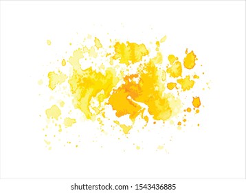 yellow water color paint background vector