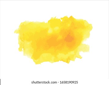 Yellow Water Color Paint Background Vector