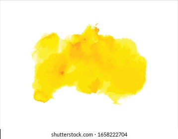 Yellow Water Color Paint Background Vector