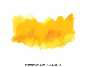 yellow water color paint background vector