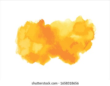 yellow water color paint background vector