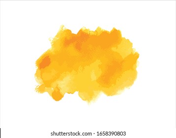 Yellow Water Color Paint Background Vector