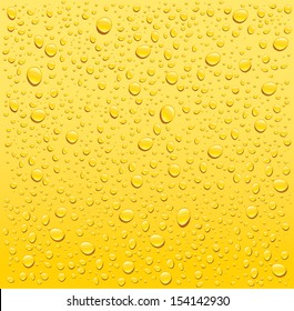 yellow water droplets background 