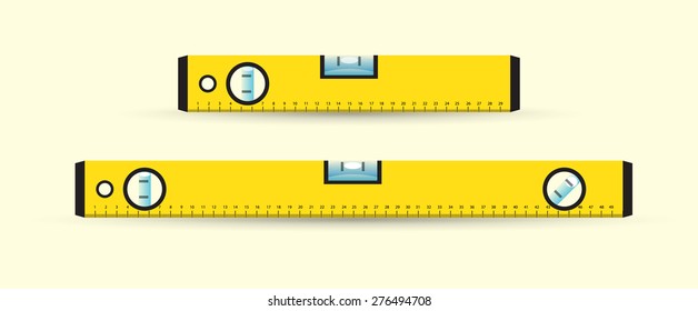 Yellow water levels, set of,  vector