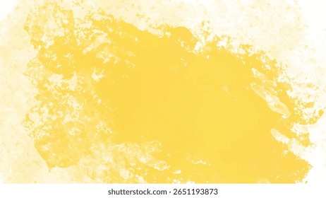 Yellow watercolor background with copyspace for your design. vector.