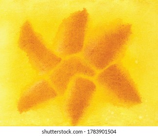 yellow watercolor background Premium Vector