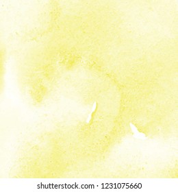 yellow watercolor background, texture, template. vector illustration.