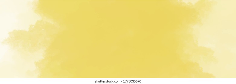 Yellow watercolor background for textures backgrounds and web banners design
