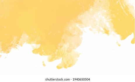 Yellow watercolor background for textures backgrounds and web banners design
