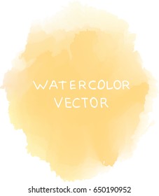 yellow watercolor background, vector