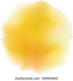 yellow watercolor background, vector