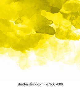 Yellow watercolor background vector