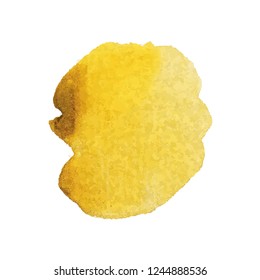 Yellow watercolor background. Vector abstract illustration for wedding invitation with place for your text.